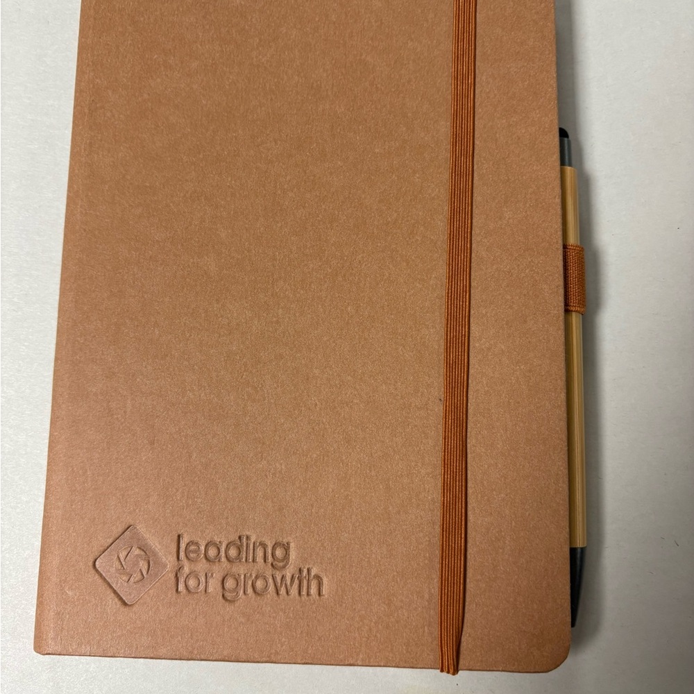 Leading For Growth natural stone journal book with pen